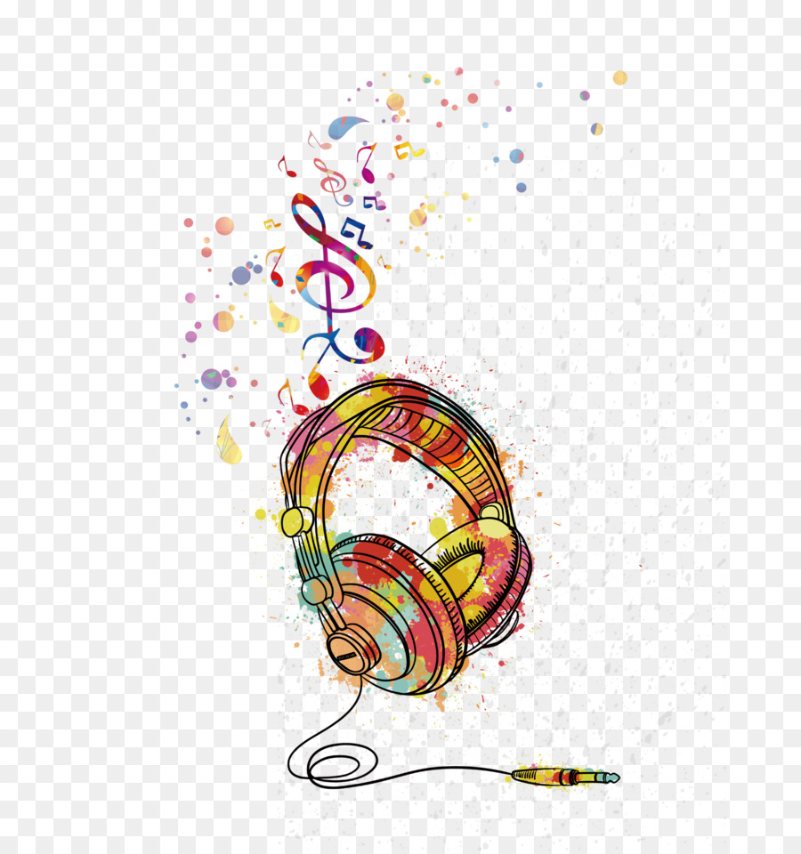 900x960 T Shirt Microphone Headphones Watercolor Painting - Watercolor Headphones