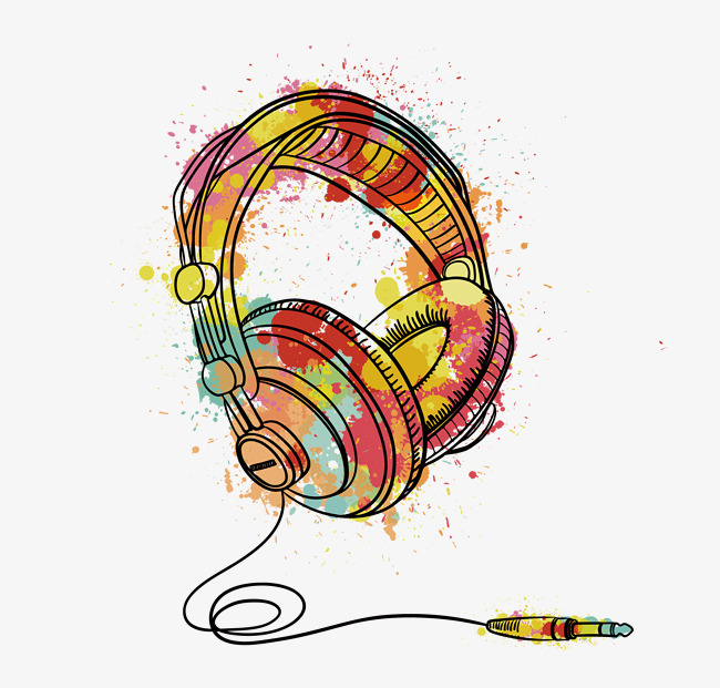 Watercolor Headphones at Explore collection of