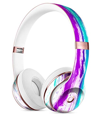 425x497 Running Purple And Teal Watercolor Paint Designskinz - Watercolor Headphones