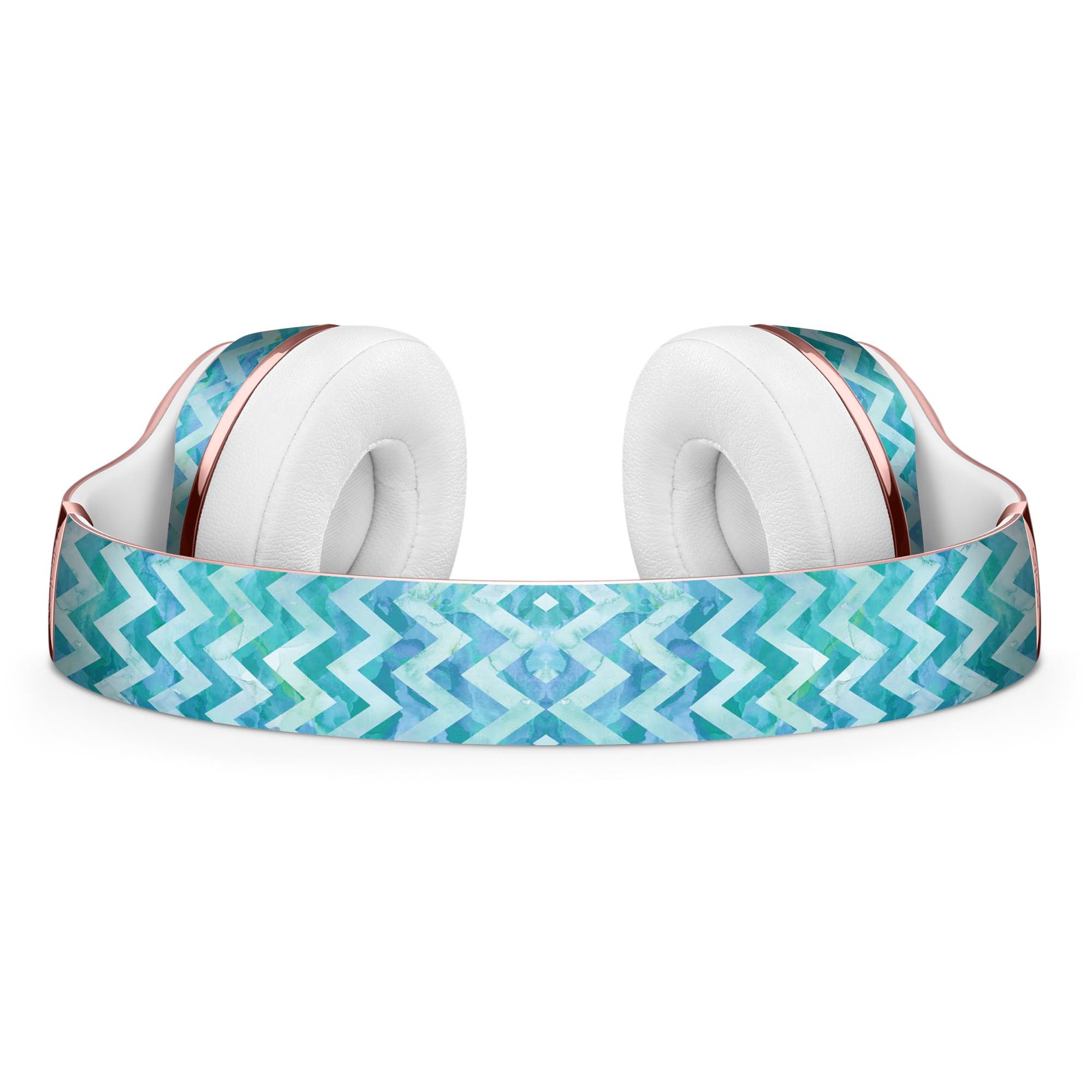 2000x2000 Aqua Basic Watercolor Chevron Pattern Full Body Skin Kit For The - Watercolor Headphones