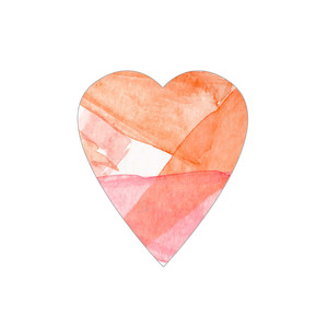 300x300 Silhouette Design Store - Watercolor Heart