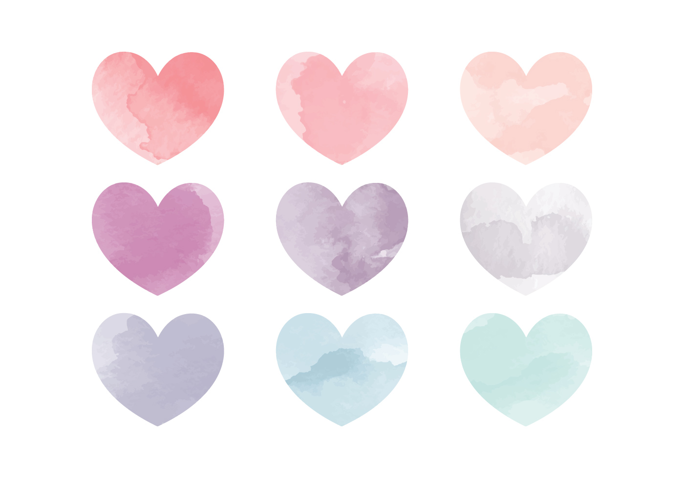 1400x980 Watercolor Heart Free Vector Art - Watercolor Heart