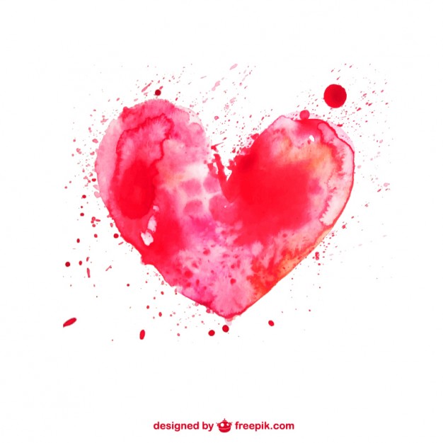 626x626 Watercolor Heart Vector Free Download - Watercolor Heart