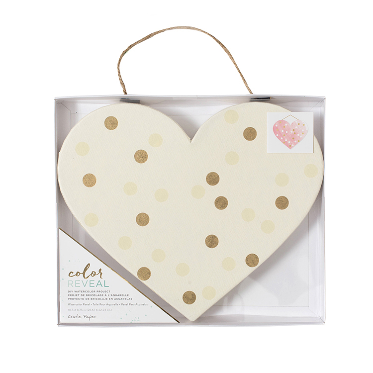750x750 Crate Paper Color Reveal Dots 10.5 X 8.75 Watercolor Heart Panel - Watercolor Heart
