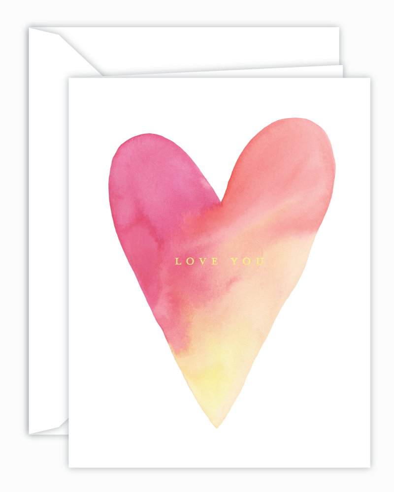 800x1000 Love You Watercolor Heart Card Cricket Printing - Watercolor Heart
