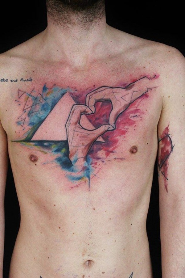 600x900 100 Delightful Heart Tattoos Designs For Your Love - Watercolor Heart Tattoo