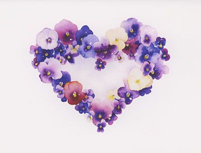 400x306 Heart Flower Tattoo Image Group - Watercolor Heart Tattoo