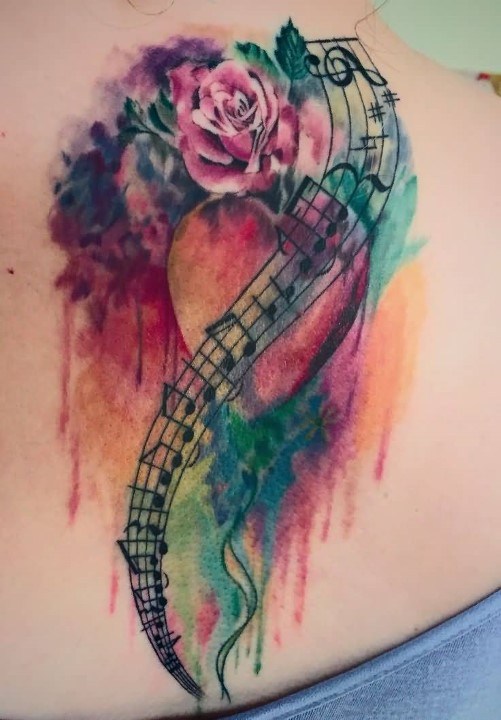 501x720 Artistic Watercolor Tattoos Designs Amp Ideas - Watercolor Heart Tattoo
