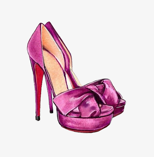 510x517 Watercolor High Heeled Shoes, Watercolor Clipart, Shoes Clipart - Watercolor Heels