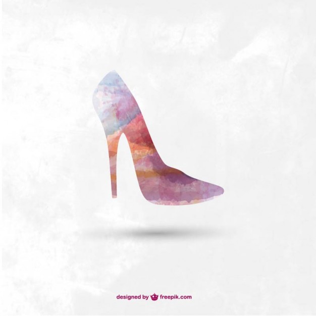 626x626 Watercolor Fashion High Heels Vector Free Download - Watercolor Heels