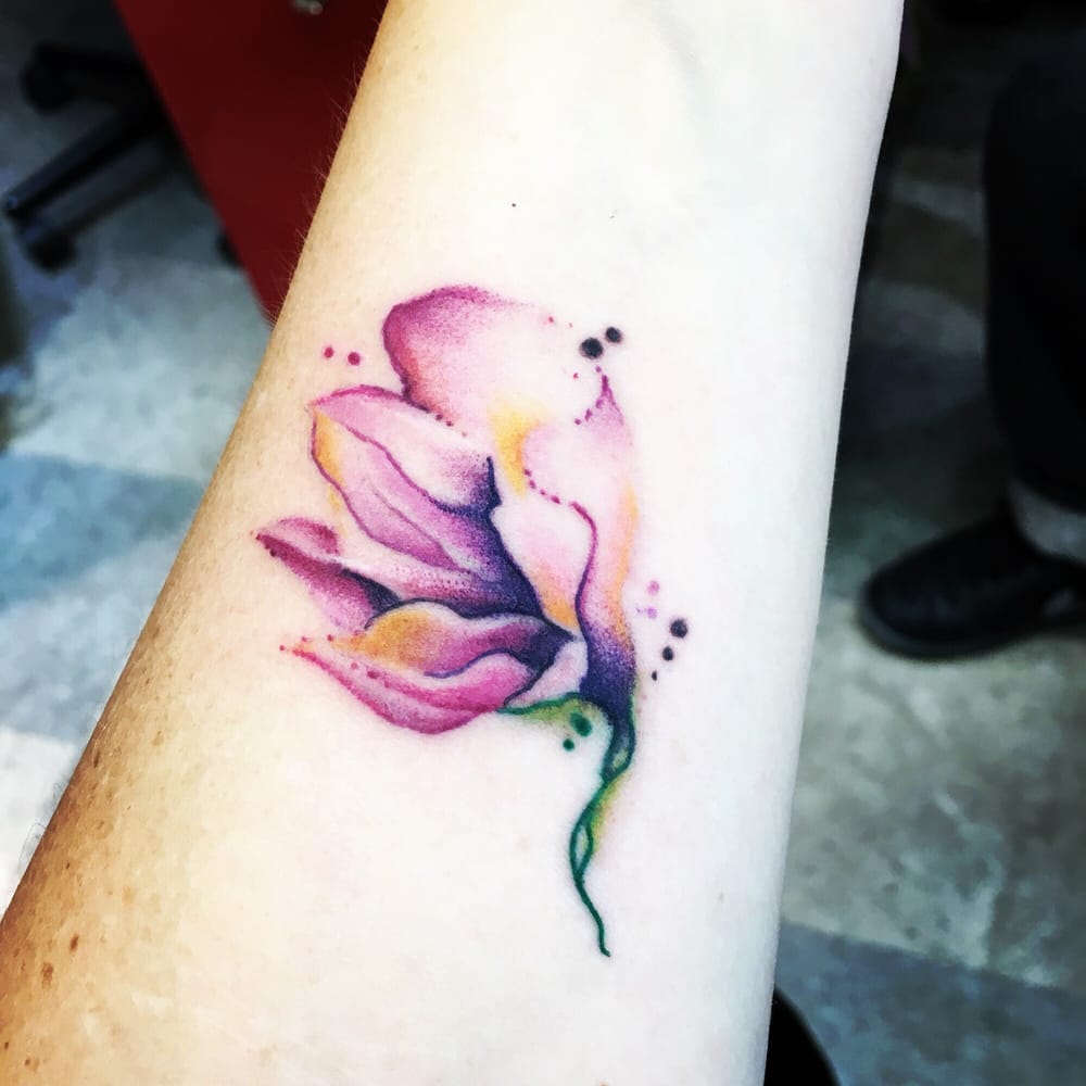 1000x1000 Watercolor Hibiscus Tattoo - Watercolor Hibiscus Tattoo