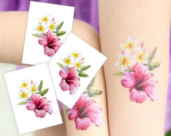 340x270 Watercolor Tattoos Etsy - Watercolor Hibiscus Tattoo