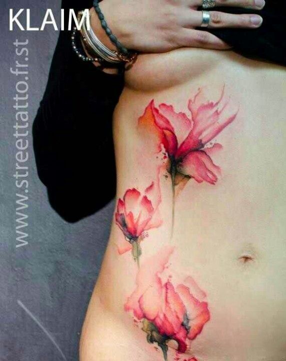 572x721 Watercolor Hibiscus Tattoo - Watercolor Hibiscus Tattoo