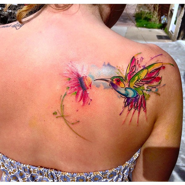 600x600 90 Watercolor Tattoo Ideas That Turn Skin Into Canvas - Watercolor Hibiscus Tattoo