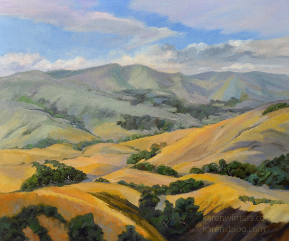 1200x1000 Oak Tree Paintings - Watercolor Hills