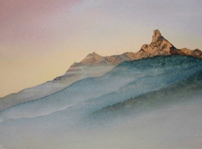 405x300 Wetcanvas Artschool Online Watercolors Watercolor Painting, My - Watercolor Hills