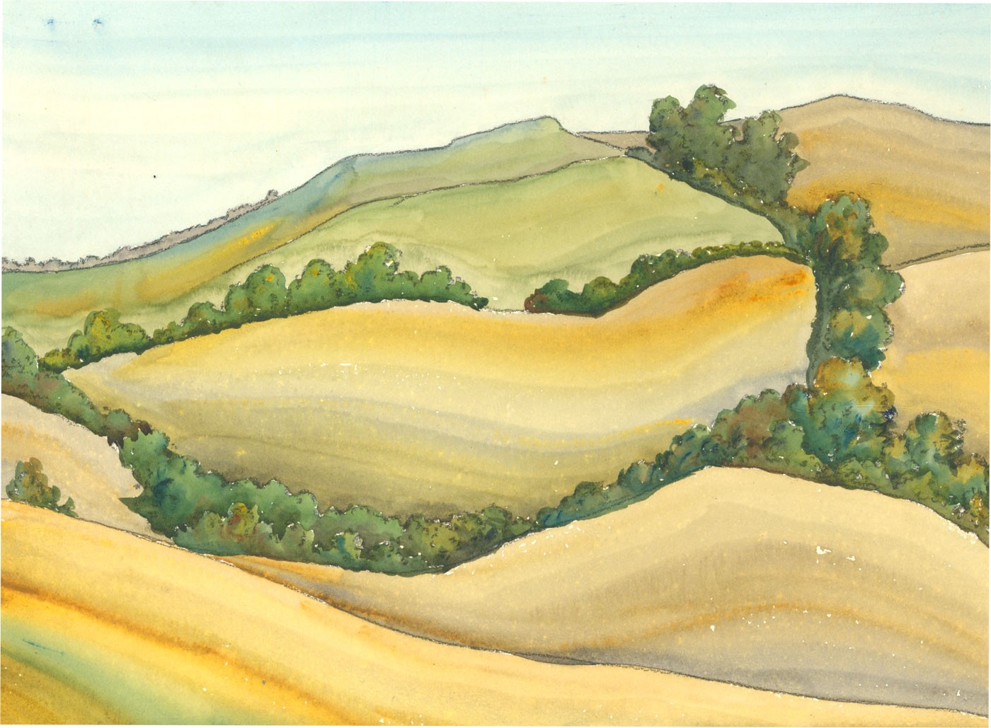 1400x1029 Ernest Fedarb Ns (1905 2005) - Watercolor Hills
