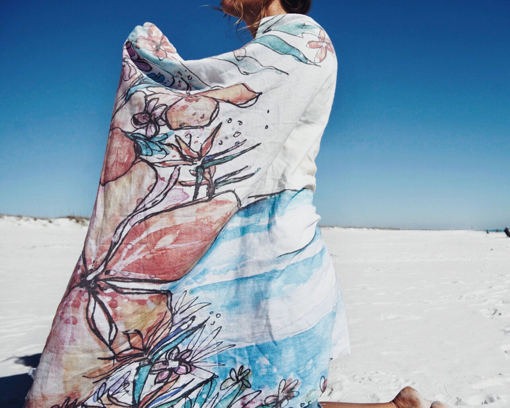 1000x800 Goldfish Kiss - Watercolor Hoa