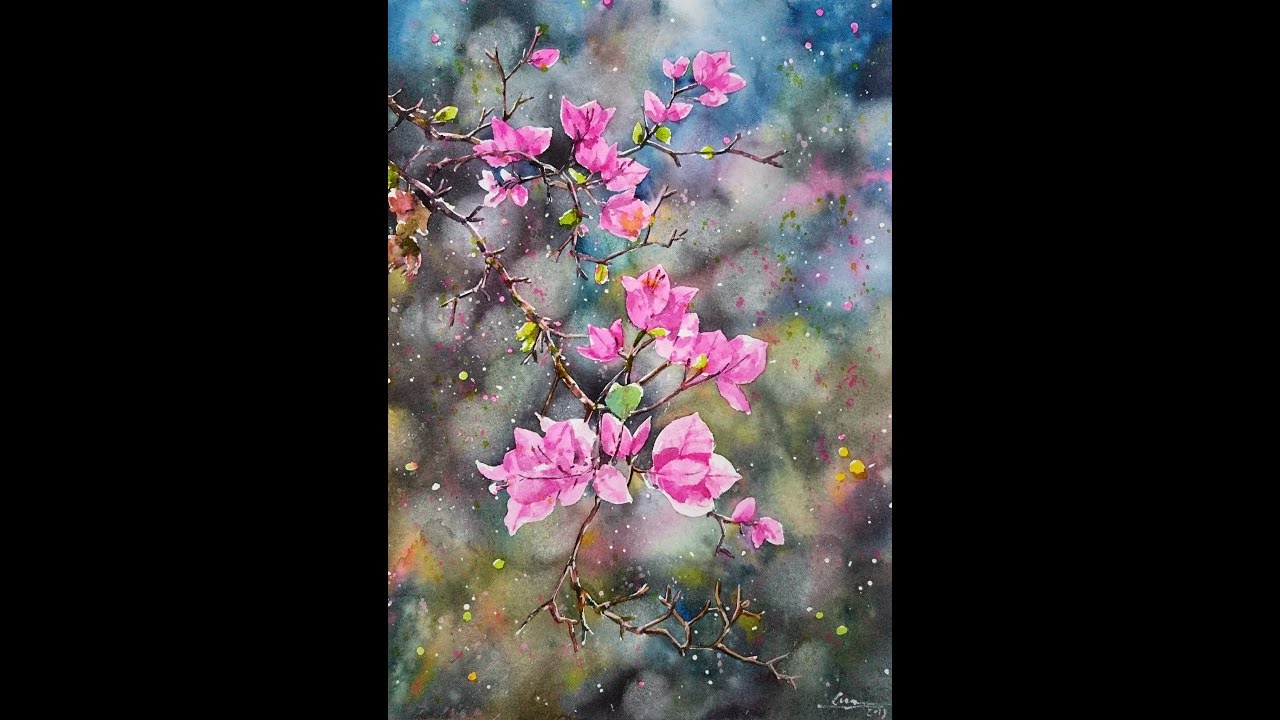 1280x720 Watercolor Tutorial Hoa - Watercolor Hoa