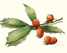 236x187 Advent 1 - Watercolor Holly Leaves