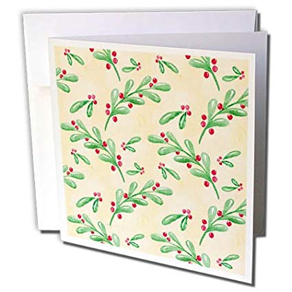 425x425 3drose Anne Marie Baugh - Watercolor Holly Leaves