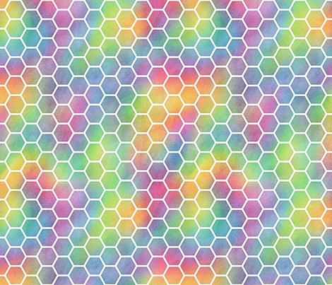 470x403 Bright Rainbow Watercolor Honeycomb Pattern Wallpaper - Watercolor Honeycomb