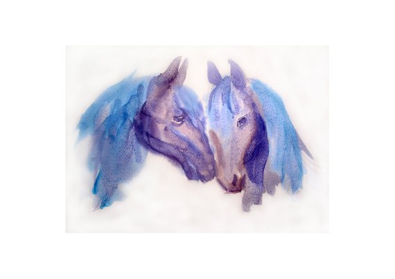 570x403 Prints Of Watercolour Painting Horse Watercolor Horse Etsy - Watercolor Horse