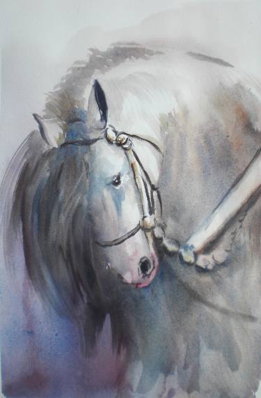 375x571 Horse Head Painting By Giorgio Gosti Saatchi Art - Watercolor Horse Head