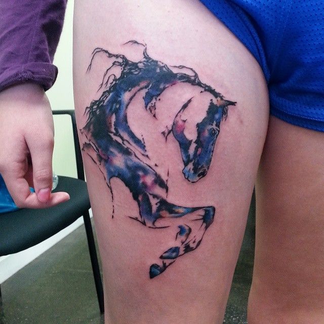 640x640 Beautiful Watercolor Horse - Watercolor Horse Tattoo