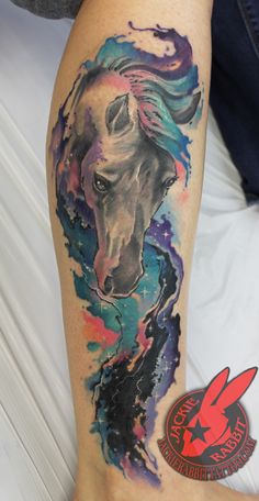 236x456 Pin By Bianca On Tattoos ) Tattoo - Watercolor Horse Tattoo