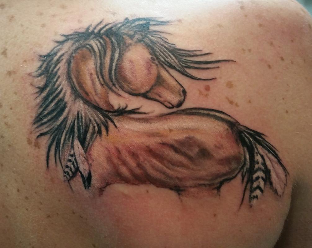1006x800 Watercolor Horse By In Loving Memory Of Chris Chieco Tattoonow - Watercolor Horse Tattoo