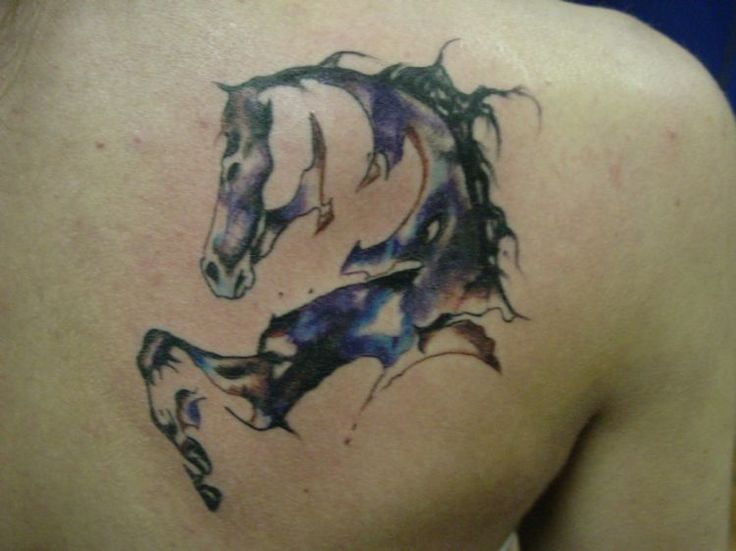 736x551 Watercolor Tattoo - Watercolor Horse Tattoo