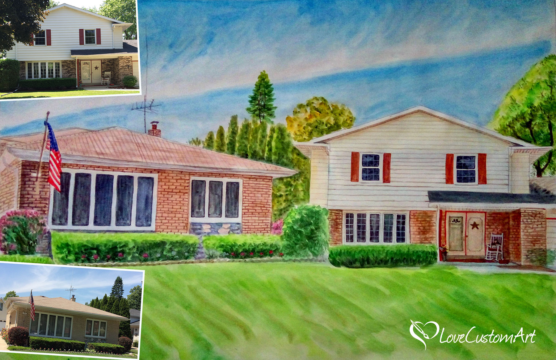 1800x1166 House Paintings - Watercolor House Painting