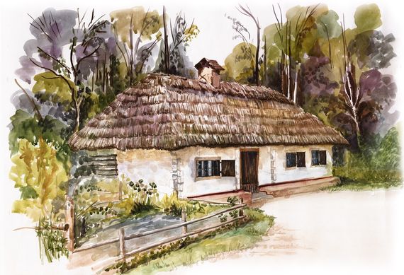 570x389 The Beautiful Art Of Watercolor Painting - Watercolor House Painting