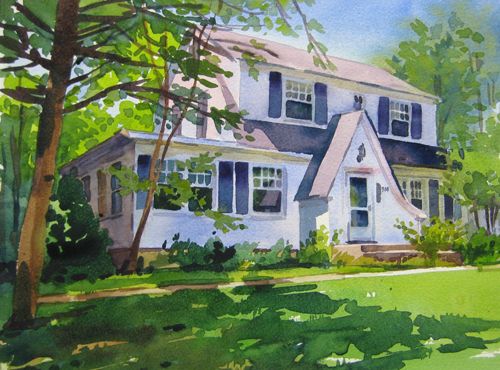 500x370 Commissioned Watercolor Paintings By Jill Stefani Wagner - Watercolor House Painting