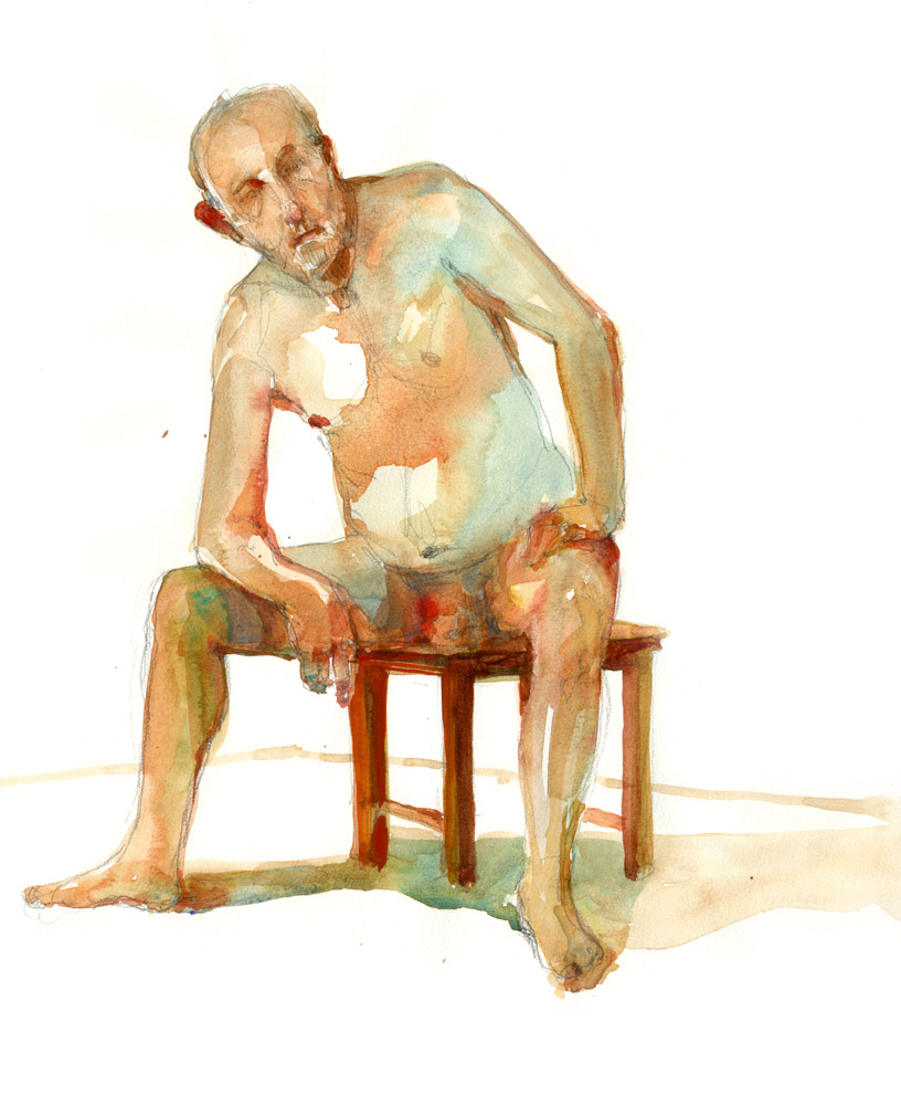 816x1001 Human Figure Studies In Watercolor - Watercolor Human Body
