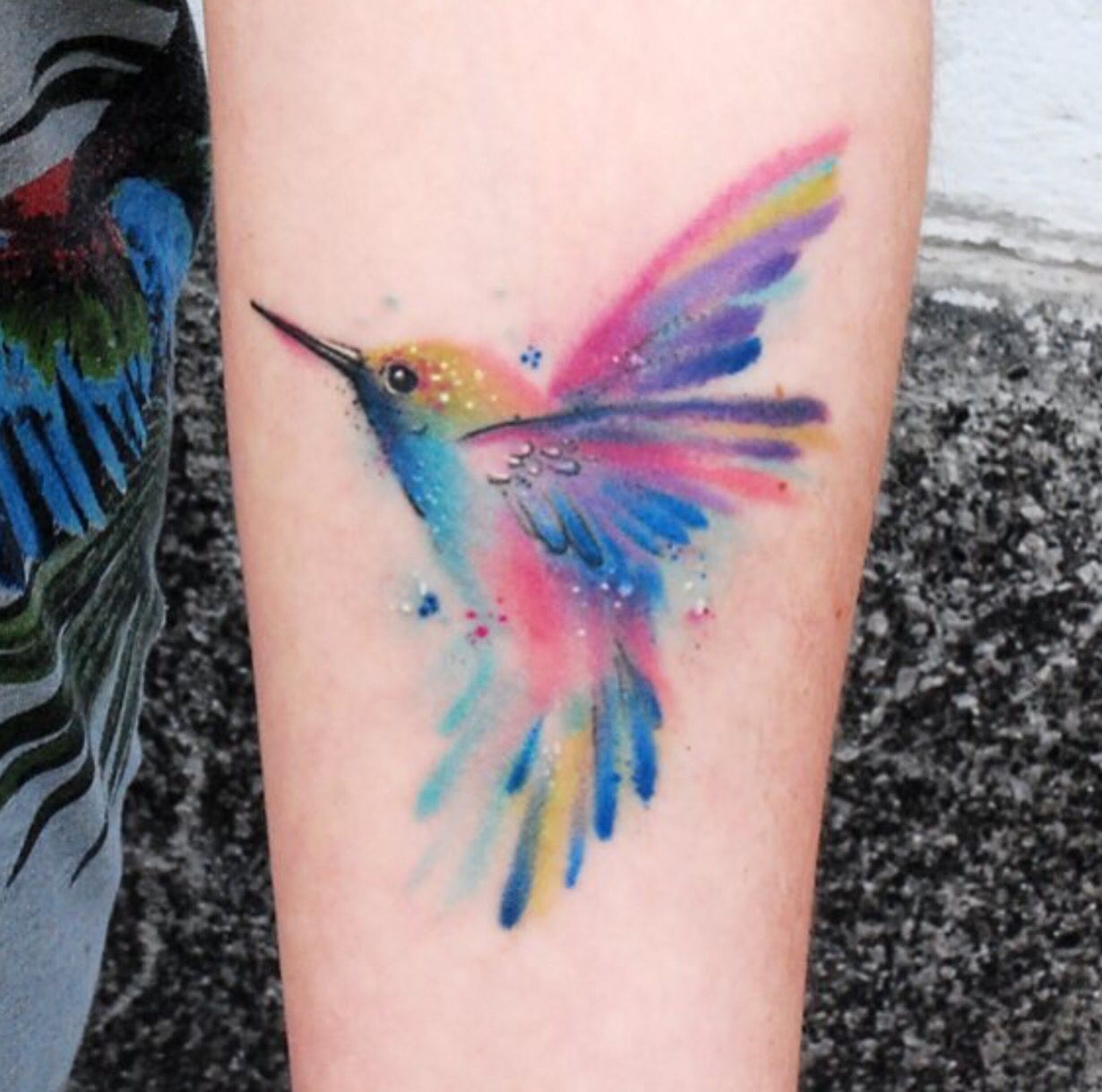 1230x1219 Watercolor Hummingbird Tattoo Ink. Watercolor - Watercolor Hummingbird Tattoo