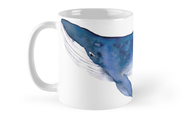 646x400 Humpback Whale In Watercolor Mugs By Harpley Design Studio - Watercolor Humpback Whale