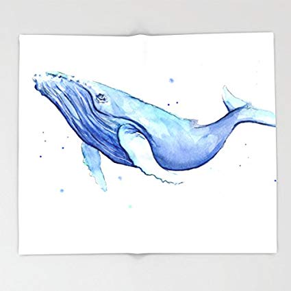 425x425 Society6 Humpback Whale Watercolor Animal Painting - Watercolor Humpback Whale