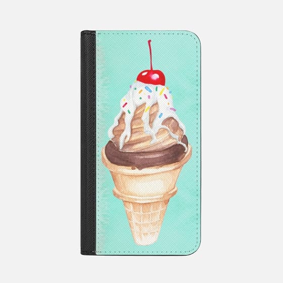 560x560 Watercolor Ice Cream Cone Cherry Casetify - Watercolor Ice Cream Cone