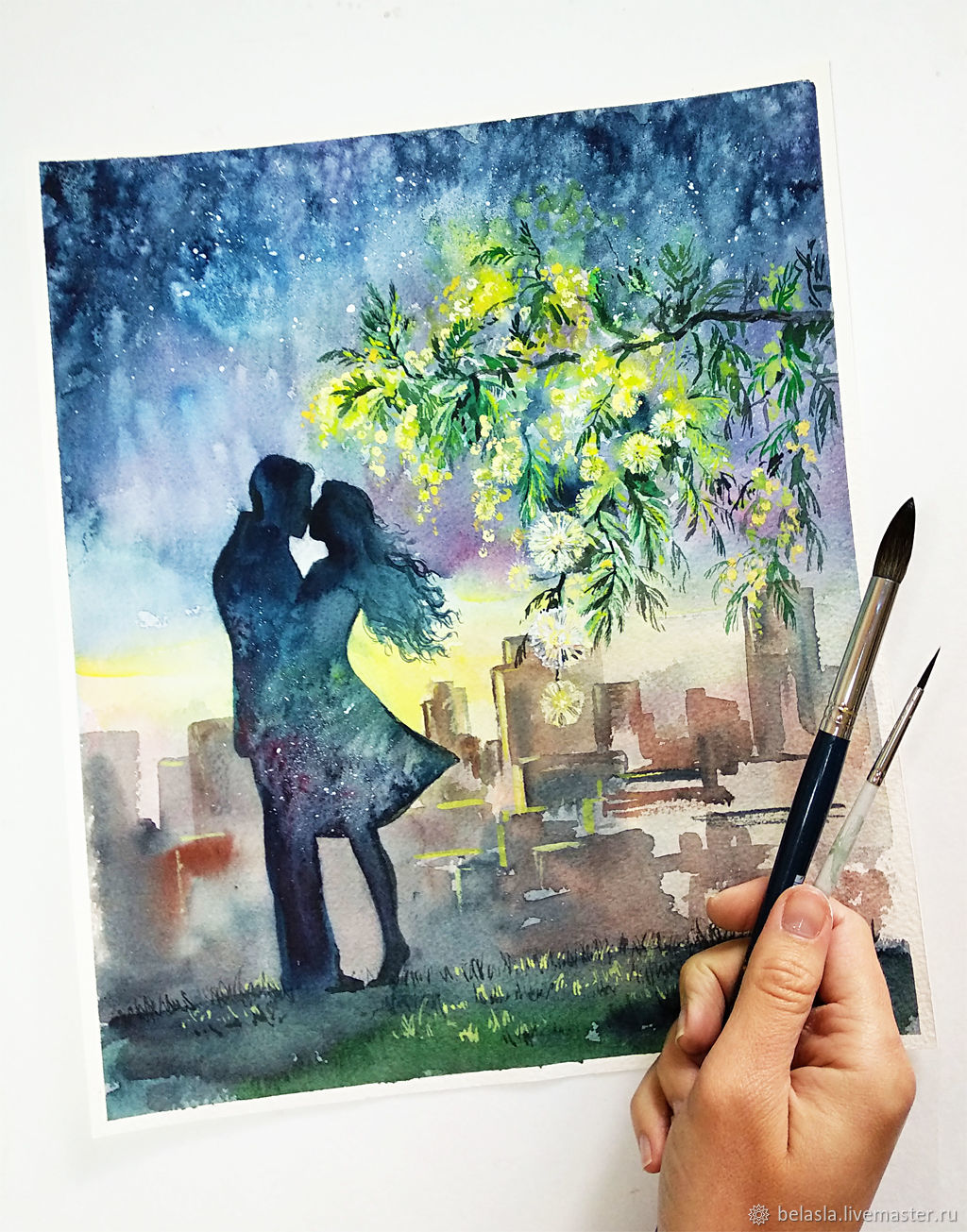 1024x1305 Melody Of Spring, Watercolor Illustration Shop Online On - Watercolor Illustration