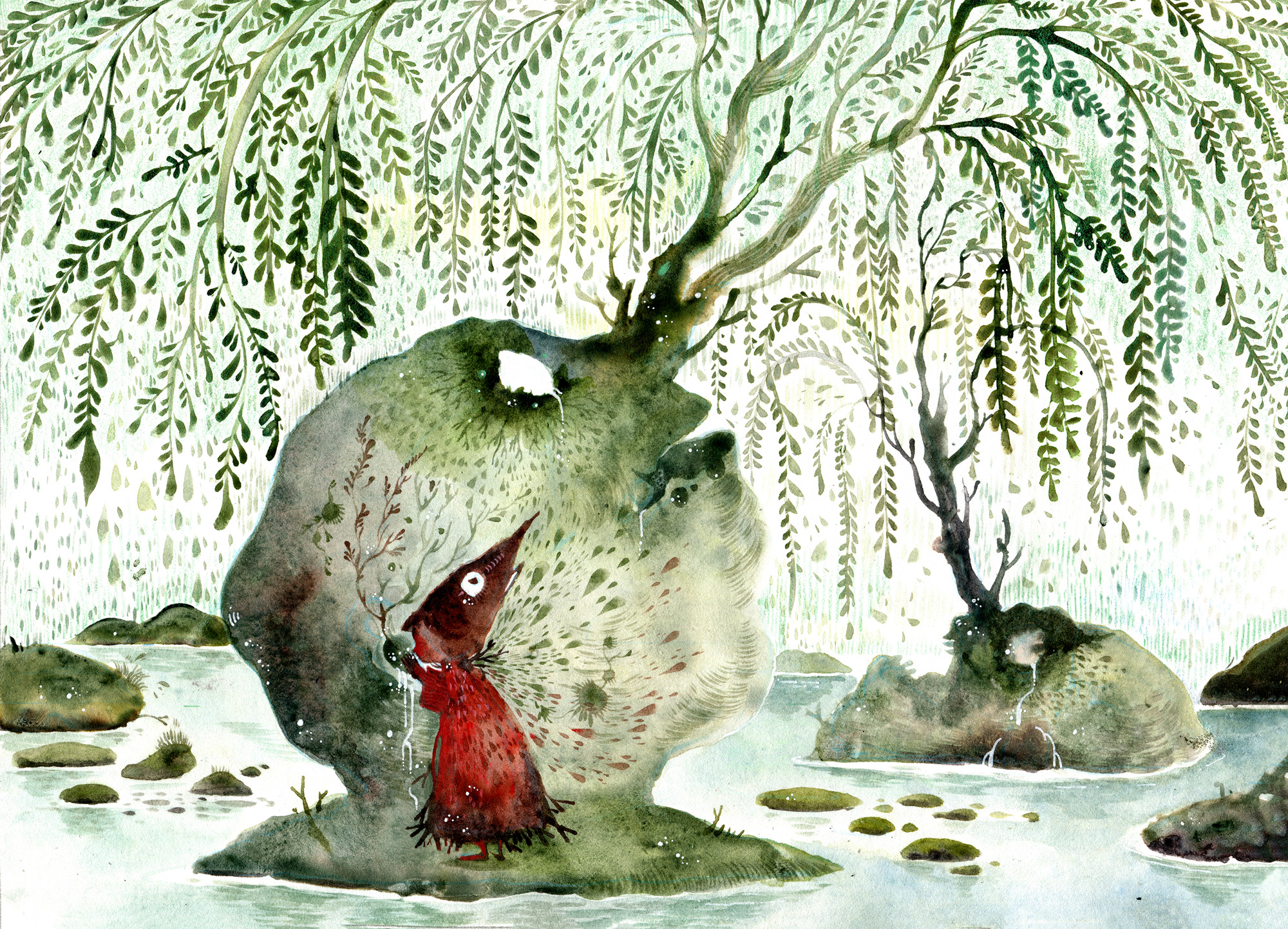 2000x1443 Watercolor Illustrations That Trace The Dark And Light Elements Of - Watercolor Illustration