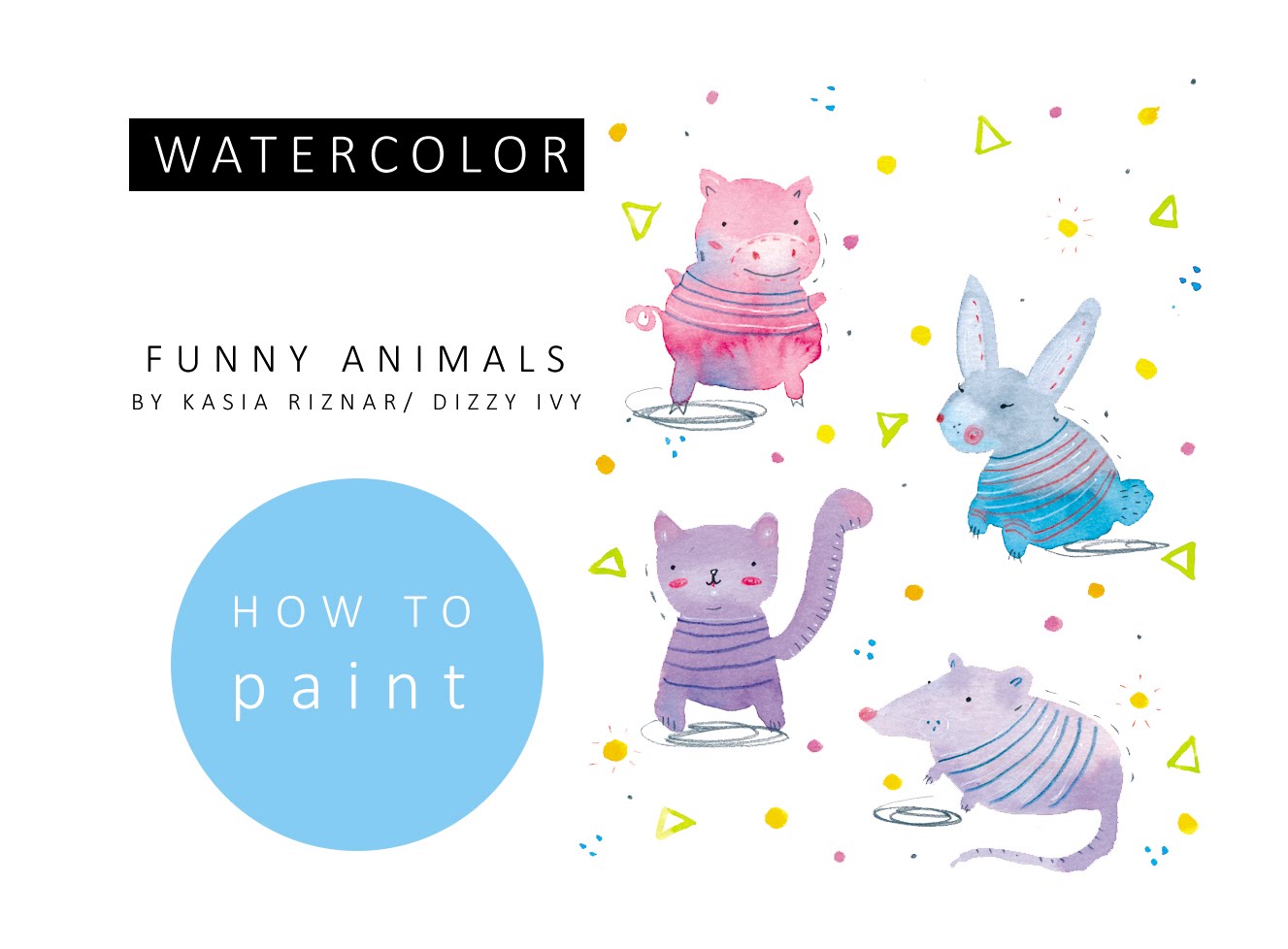 1327x978 Funny Animals With Watercolor Watercolor Illustration - Watercolor Illustration Animals