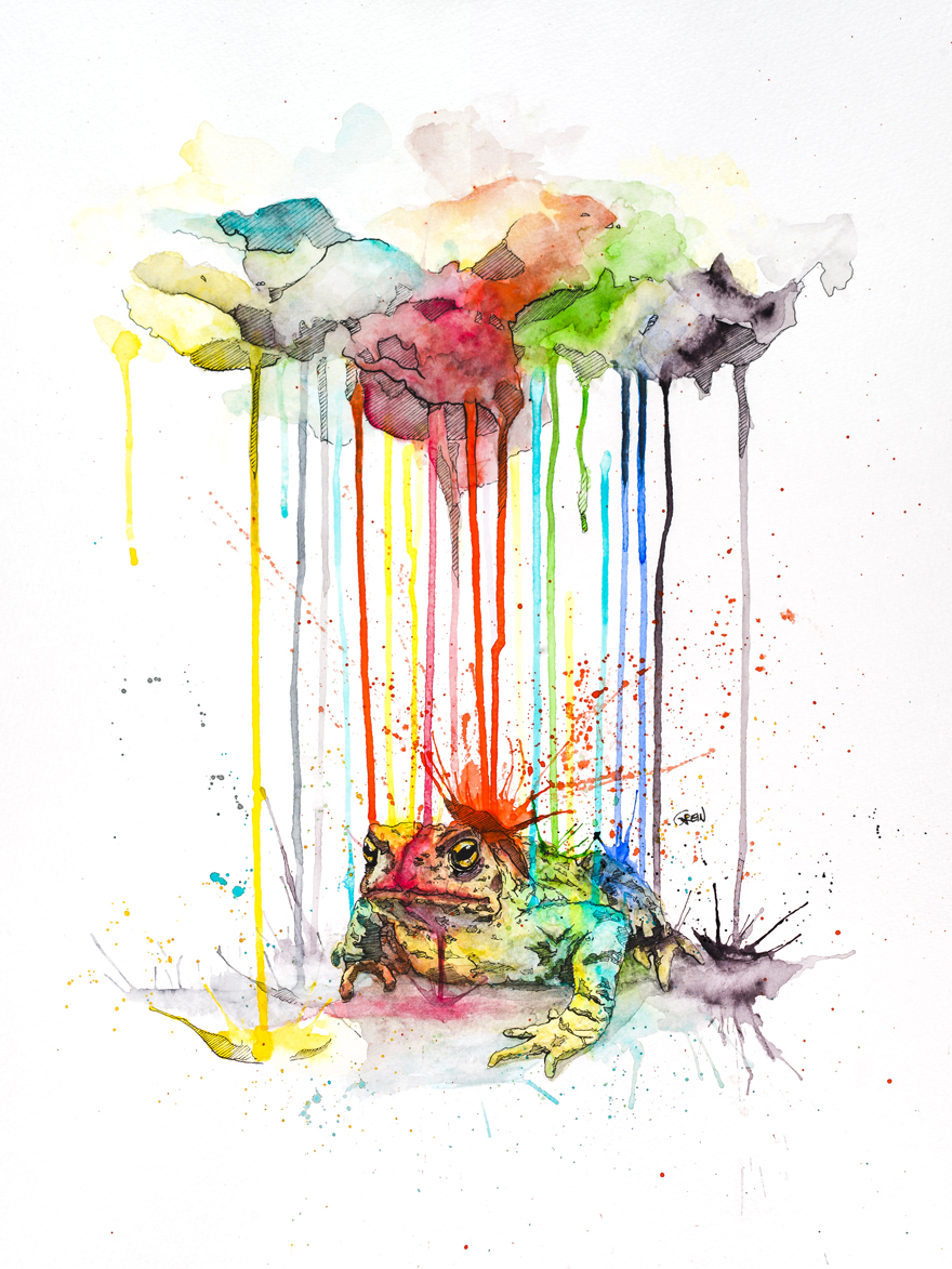 880x1173 Quiet Animals In Loud Watercolors Bored Panda - Watercolor Illustration Animals