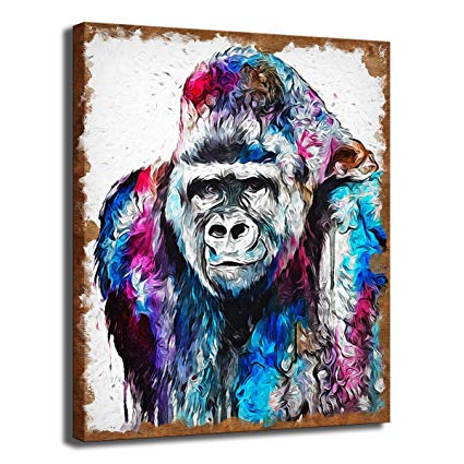 425x425 Canvas Art Watercolour Painting Print On Canvas - Watercolor Illustration Animals