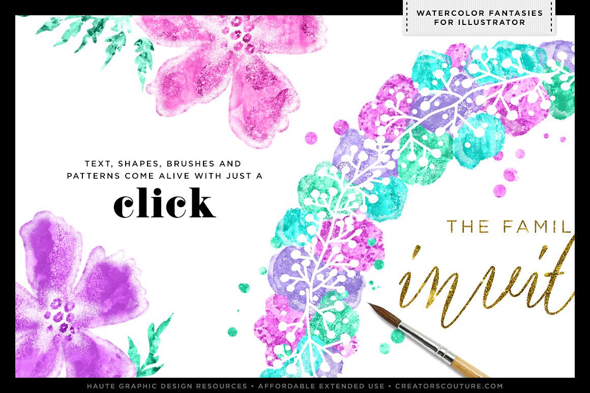 1160x772 Watercolor Fantasies For Adobe Illustrator - Watercolor Illustrator