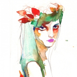 250x250 Watercolor Illustration By Polish Illustrator Ola Szpunar - Watercolor Illustrator