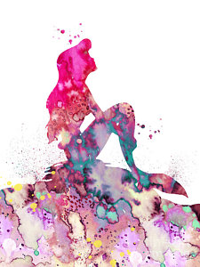 225x300 Mermaid Watercolor Paintings Fine Art America - Watercolor Images