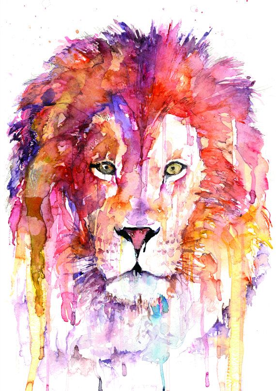 570x806 Check Out Original Lion Watercolor Art Print, Watercolor Print - Watercolor Images
