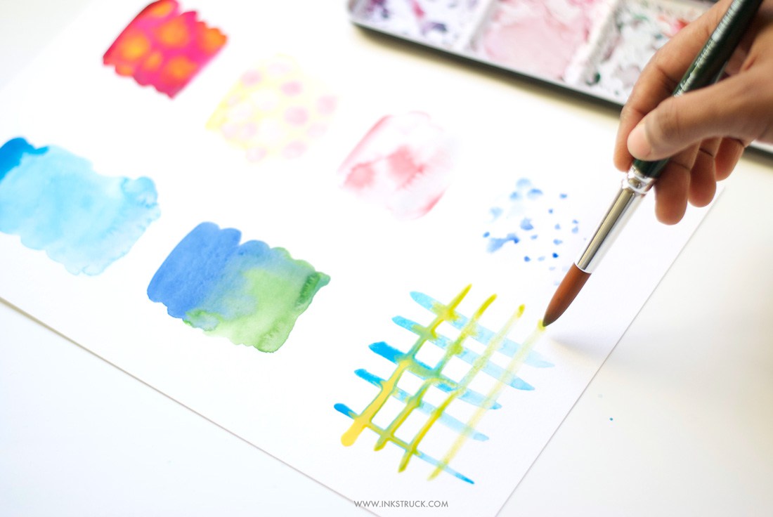1100x736 Basic Watercolor Techniques Blending Inkstruck Studio - Watercolor Images For Beginners